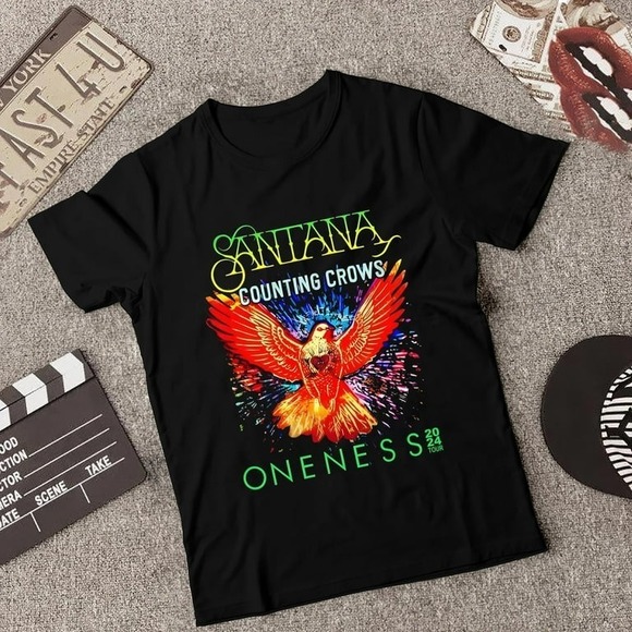 Carlos Santana And Counting Crows Shirt The Oneness Tour 2024 Shirt - Picture 1 of 4